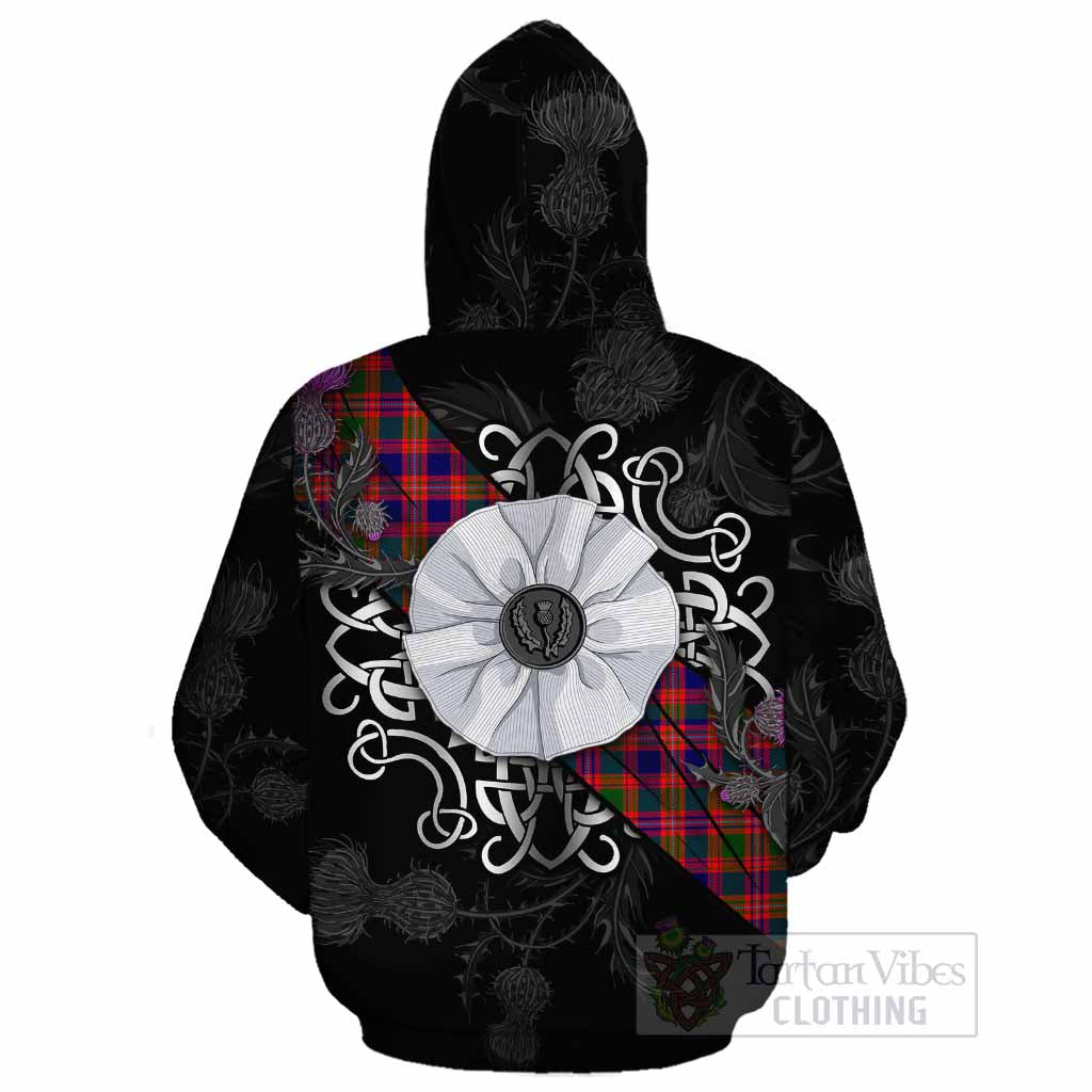 Wright Tartan Cotton Hoodie Jacobite White Rose Pullover Hoodie - Tartan Vibes Clothing