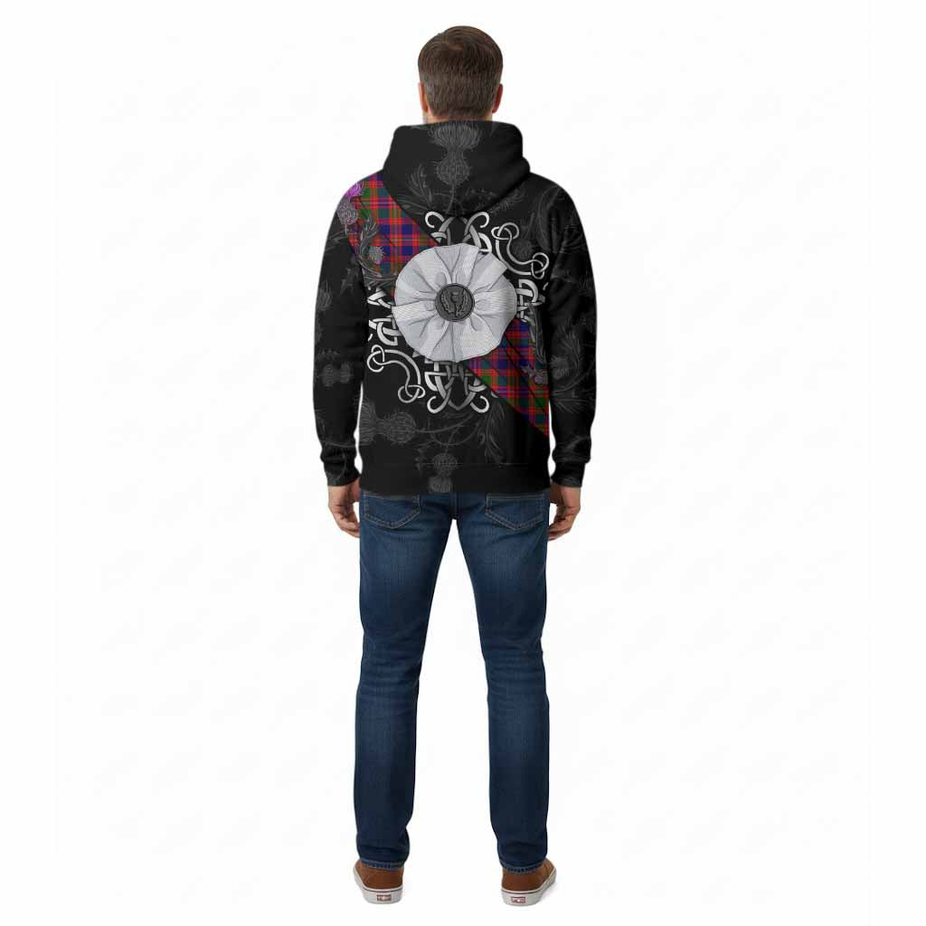 Wright Tartan Cotton Hoodie Jacobite White Rose - Tartan Vibes Clothing