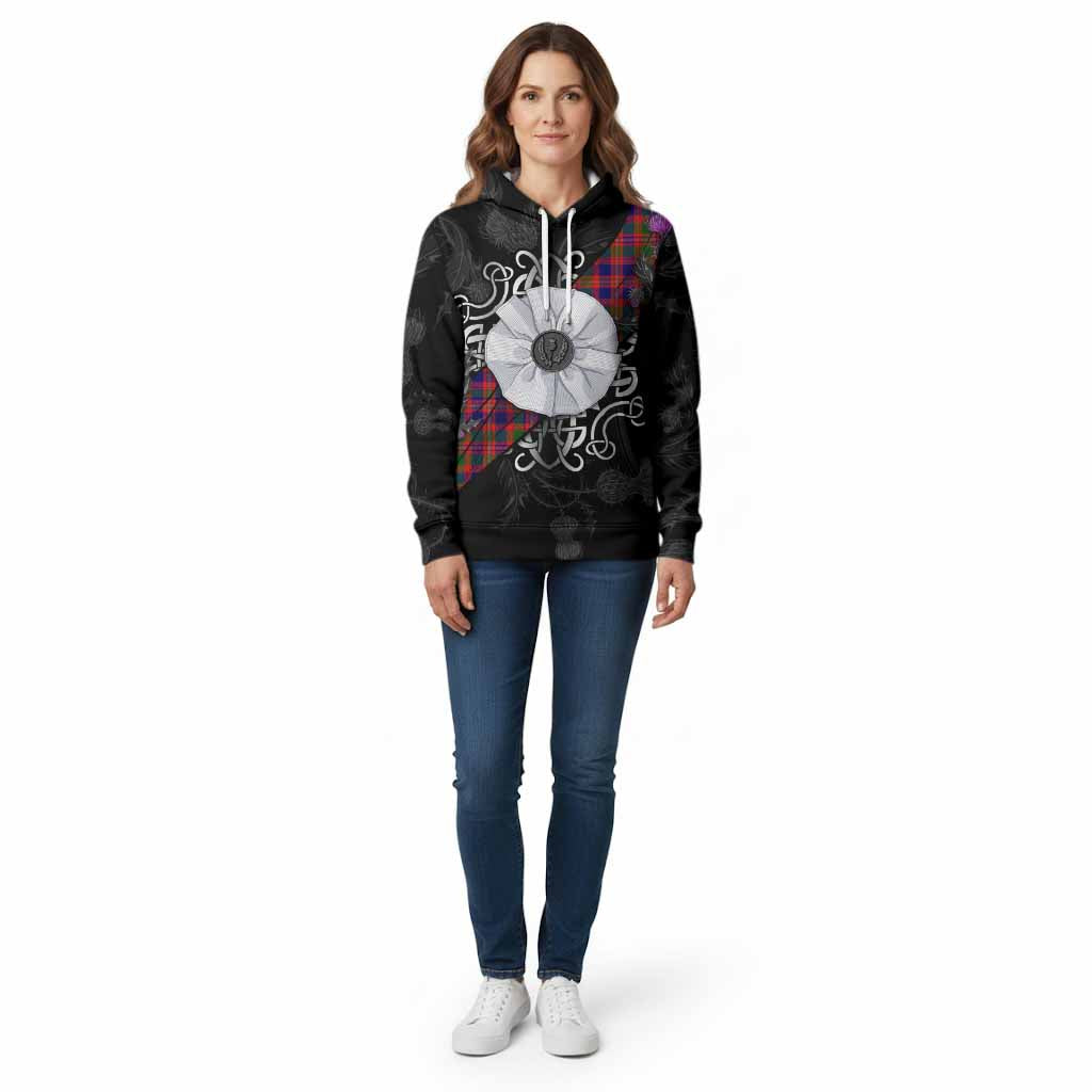 Wright Tartan Cotton Hoodie Jacobite White Rose - Tartan Vibes Clothing