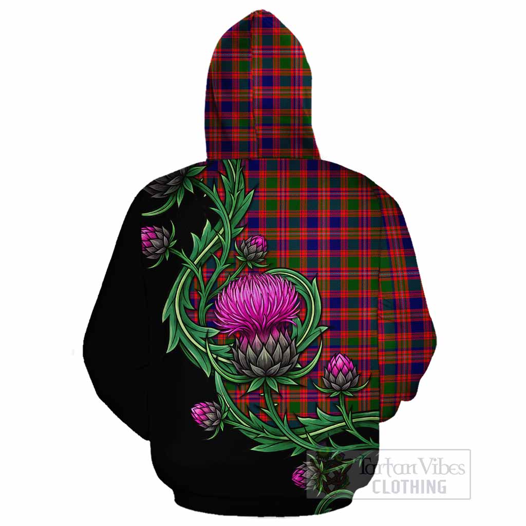 Wright Tartan Cotton Hoodie Resilient Scottish Thistle Pullover Hoodie - Tartan Vibes Clothing