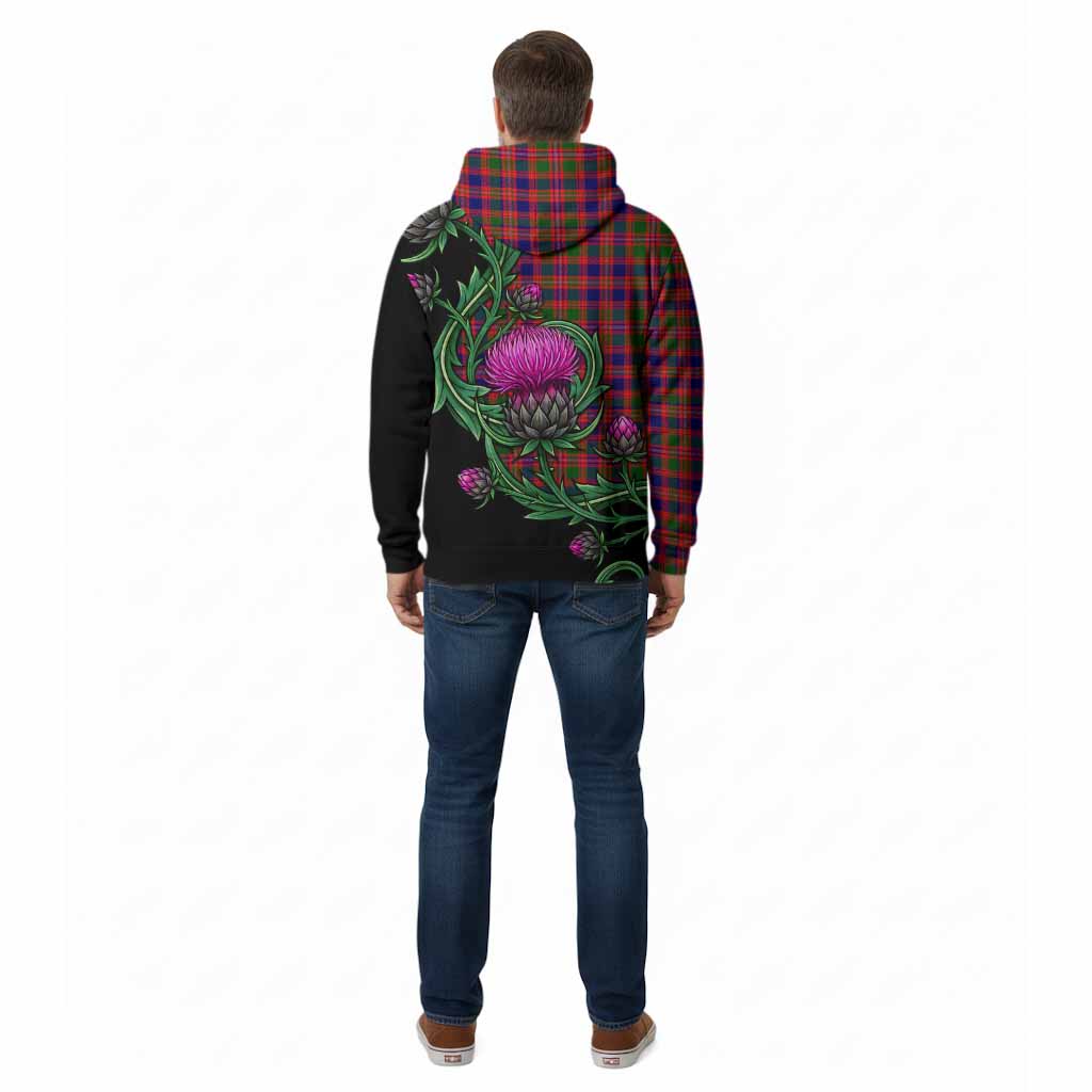 Wright Tartan Cotton Hoodie Resilient Scottish Thistle - Tartan Vibes Clothing