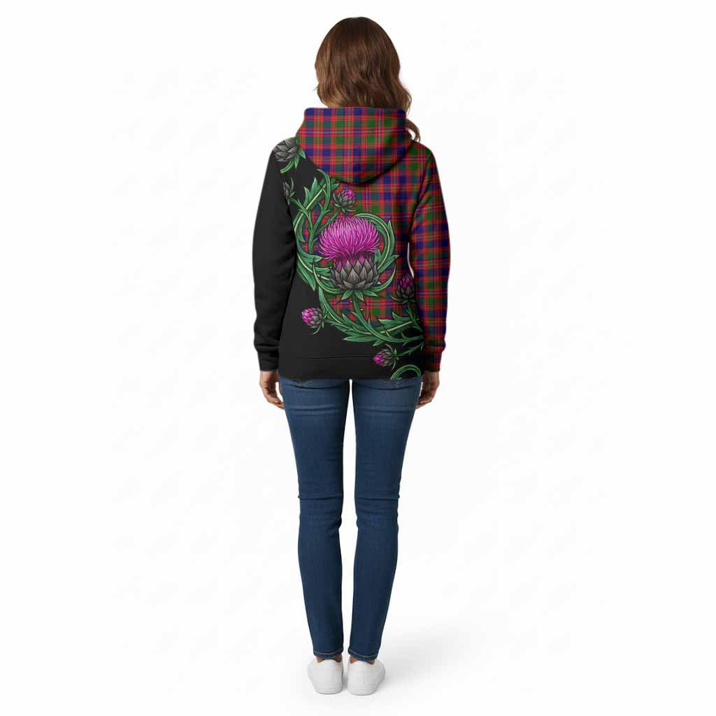 Wright Tartan Cotton Hoodie Resilient Scottish Thistle - Tartan Vibes Clothing