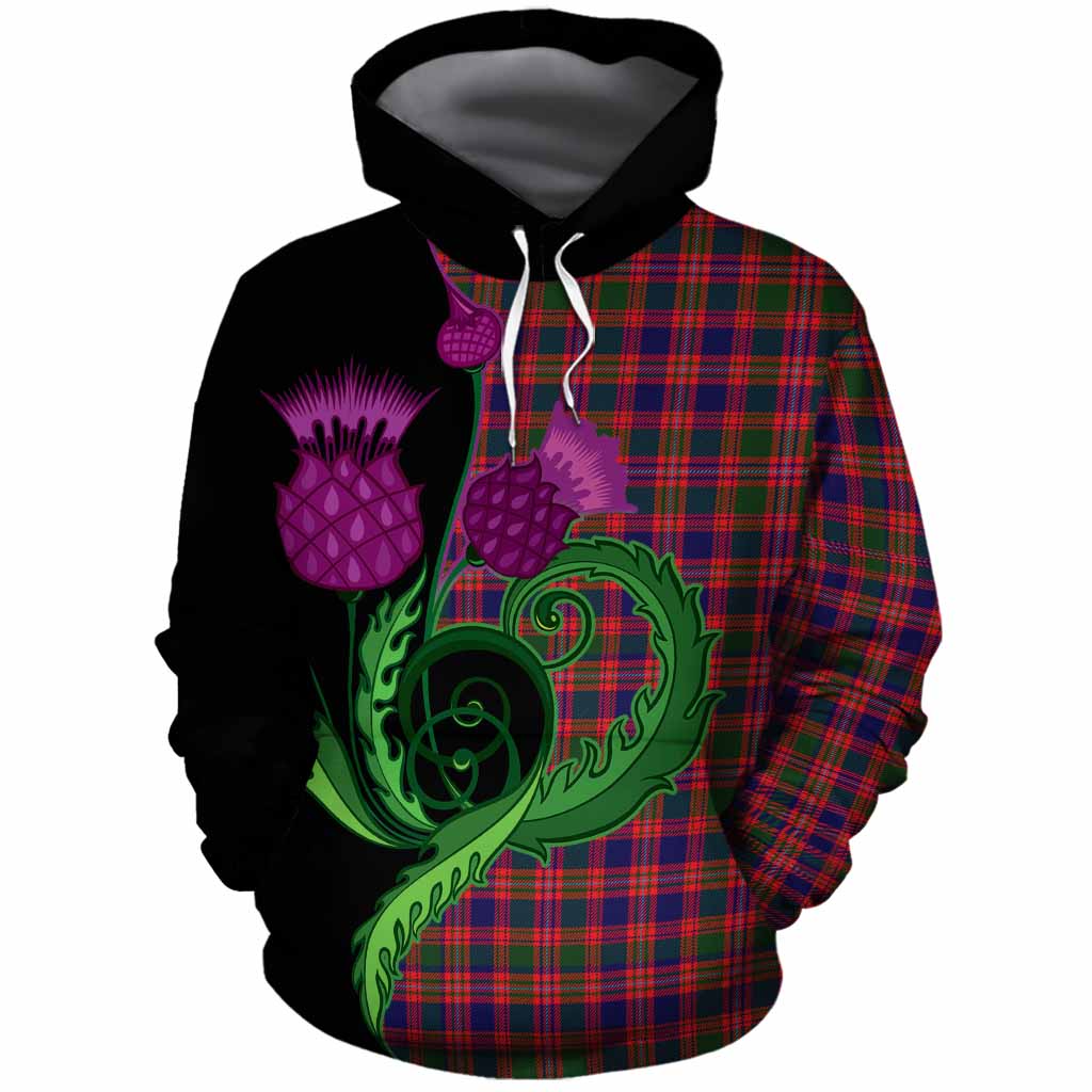 Wright Tartan Cotton Hoodie Traditional Scottish Thistle