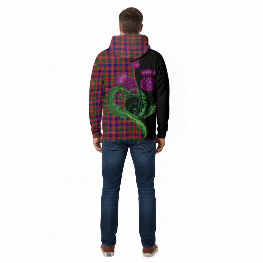 Wright Tartan Cotton Hoodie Traditional Scottish Thistle