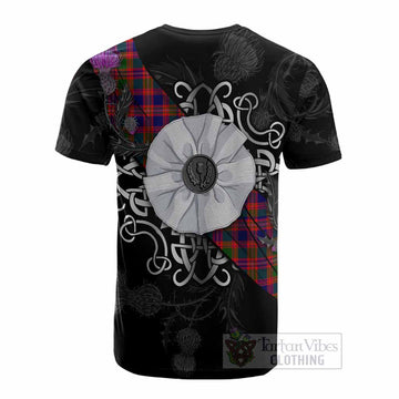 Wright Tartan Cotton T-shirt Jacobite White Rose - Tartan Vibes Clothing