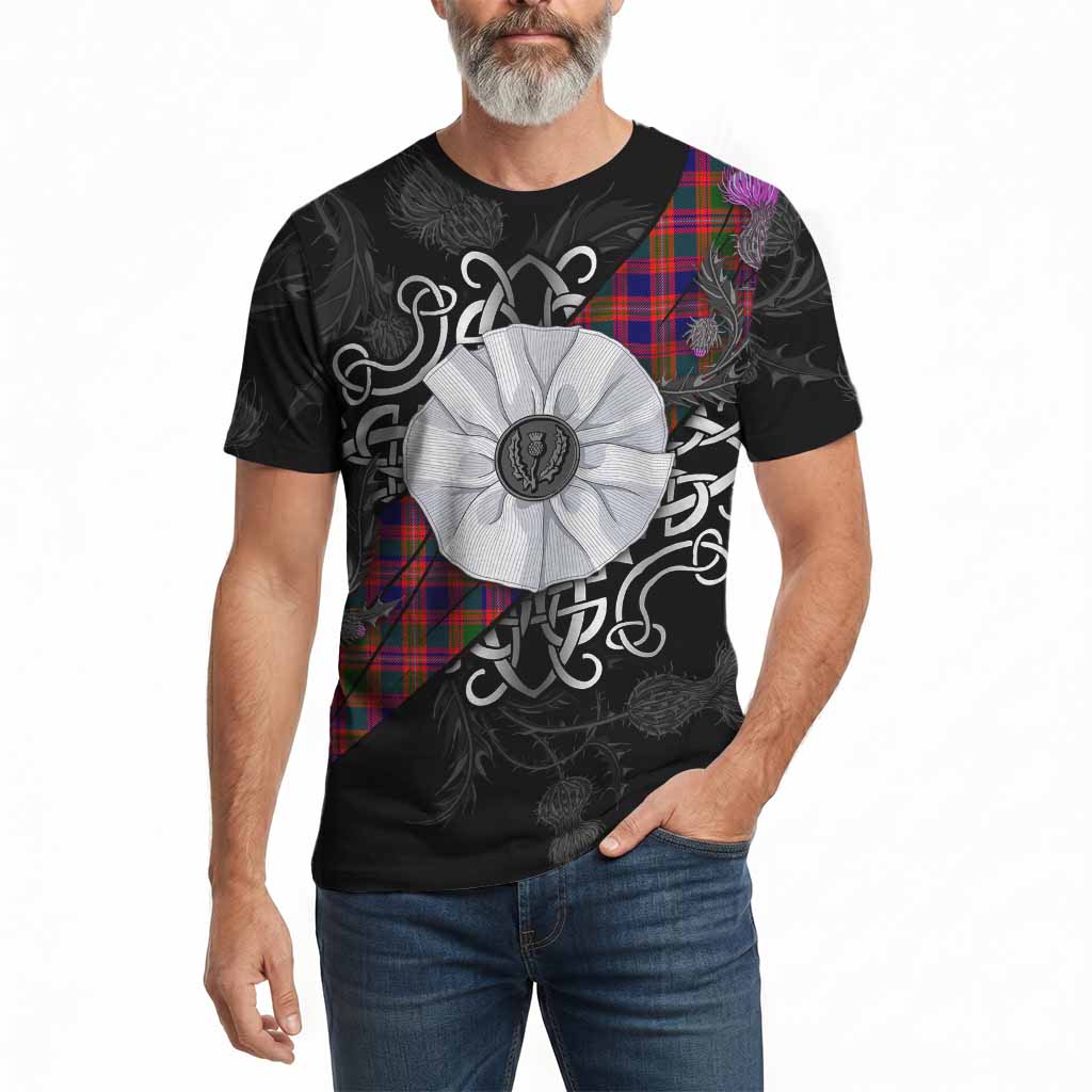 Wright Tartan Cotton T-shirt Jacobite White Rose - Tartan Vibes Clothing
