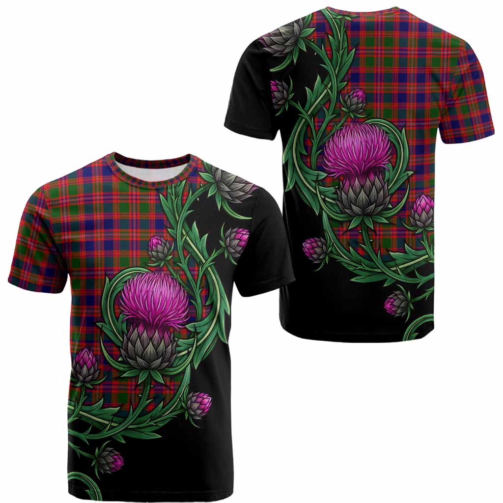 Wright Tartan Cotton T-shirt Resilient Scottish Thistle - Tartan Vibes Clothing