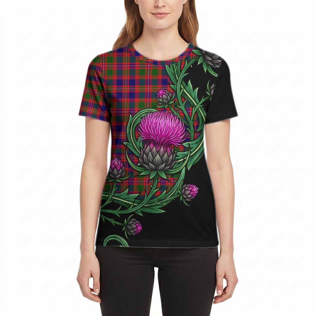 Wright Tartan Cotton T-shirt Resilient Scottish Thistle - Tartan Vibes Clothing