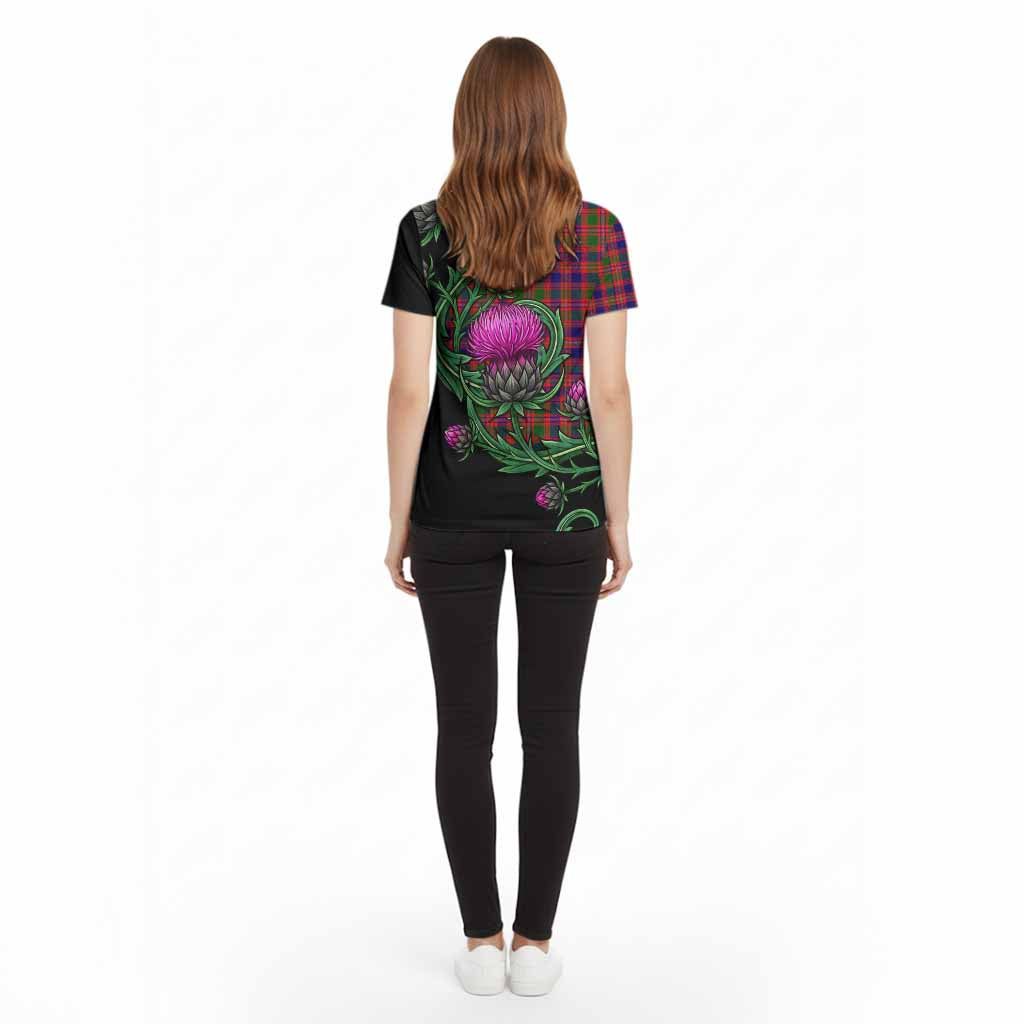 Wright Tartan Cotton T-shirt Resilient Scottish Thistle - Tartan Vibes Clothing