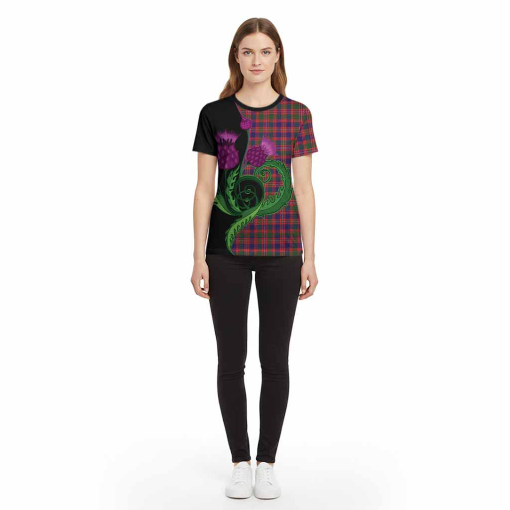 Wright Tartan Cotton T-shirt Traditional Scottish Thistle