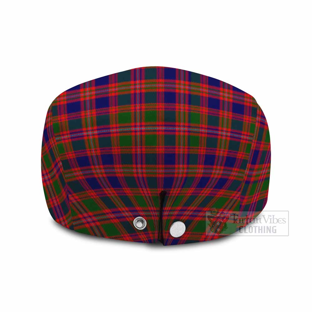 Wright Tartan Flat Cap, Jeff Cap Scottish Stag Thistle Floral Art - Tartan Vibes Clothing