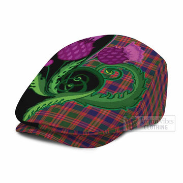 Wright Tartan Flat Cap, Jeff Cap Traditional Scottish Thistle