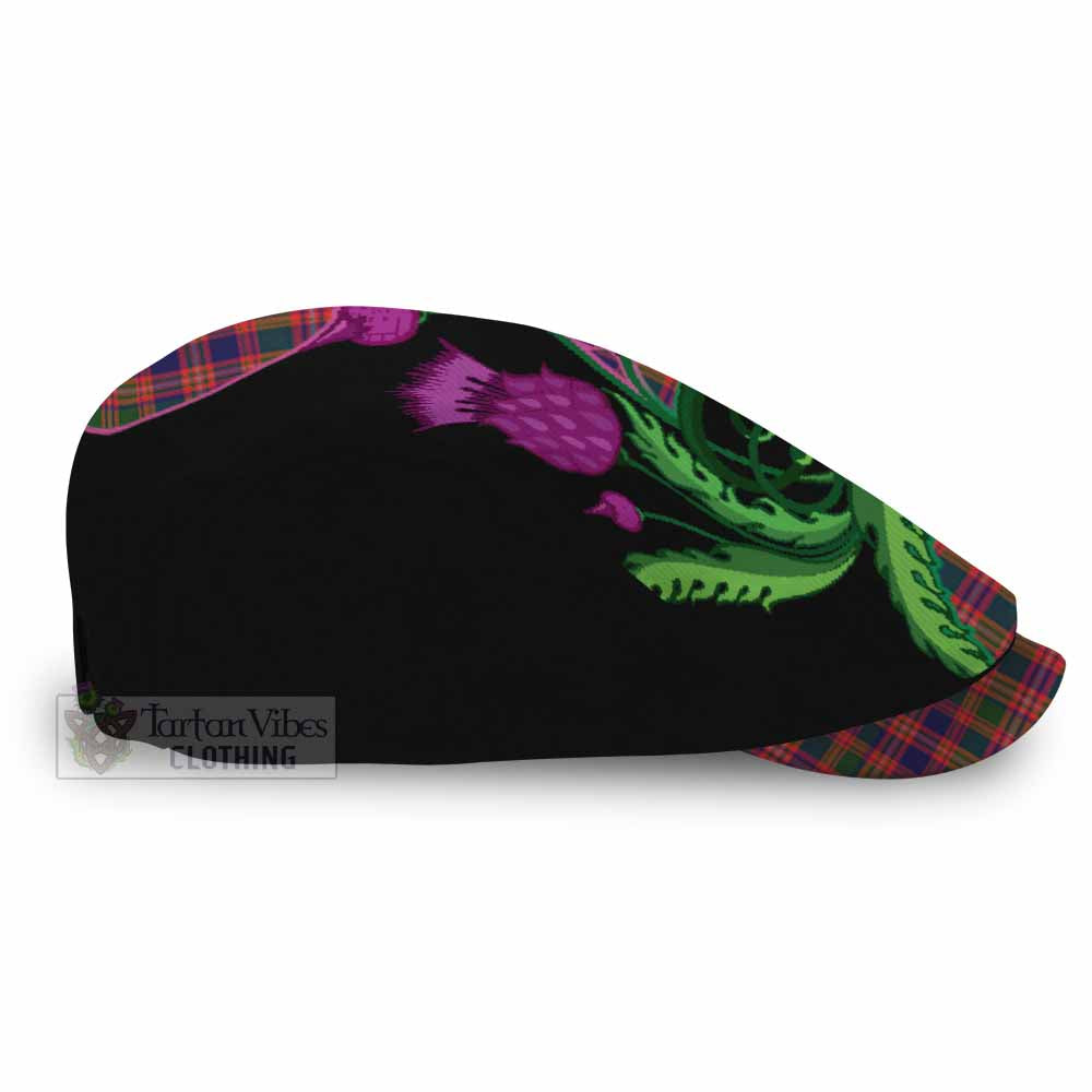 Wright Tartan Flat Cap, Jeff Cap Traditional Scottish Thistle - Tartan Vibes Clothing