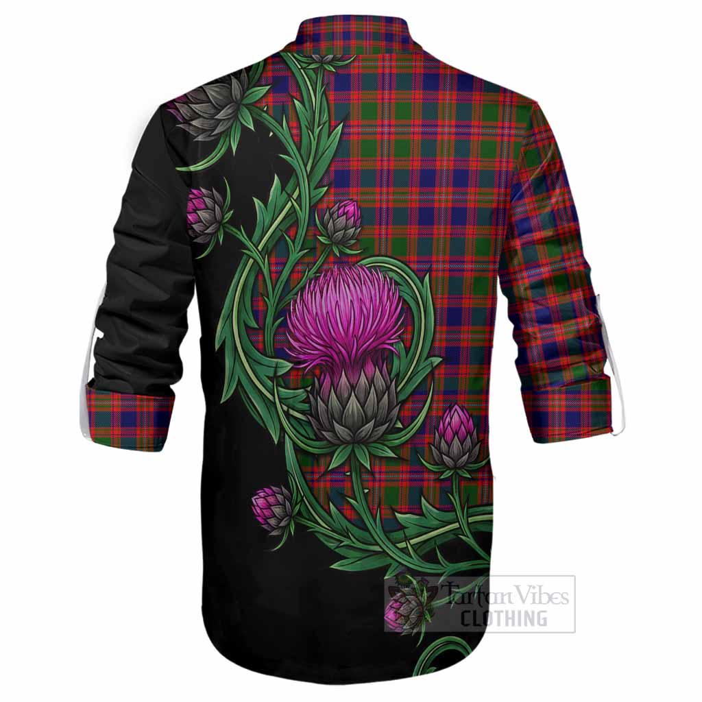 Wright Tartan Ghillie Shirt Resilient Scottish Thistle - Tartan Vibes Clothing