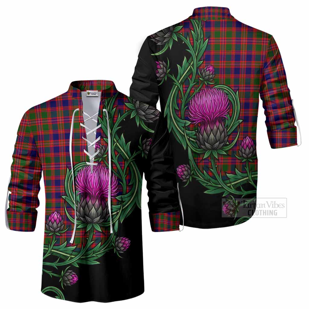 Wright Tartan Ghillie Shirt Resilient Scottish Thistle - Tartan Vibes Clothing