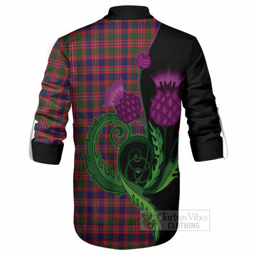 Wright Tartan Ghillie Shirt Traditional Scottish Thistle