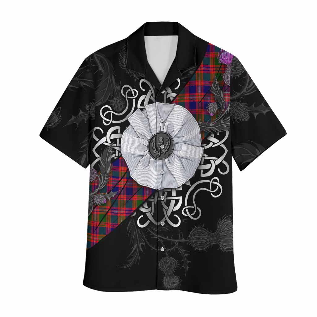 Wright Tartan Hawaiian Shirt Jacobite White Rose Kid - Tartan Vibes Clothing