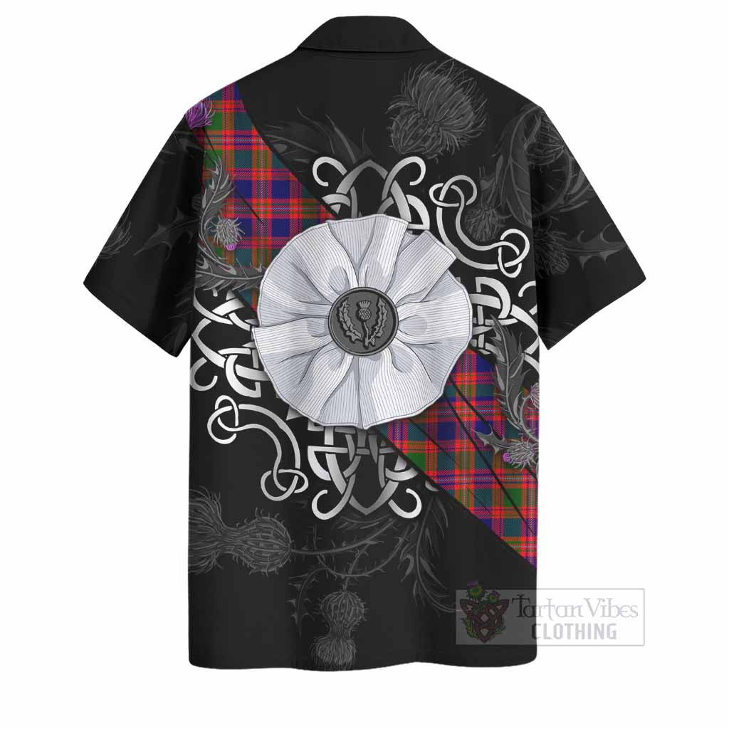 Wright Tartan Hawaiian Shirt Jacobite White Rose - Tartan Vibes Clothing