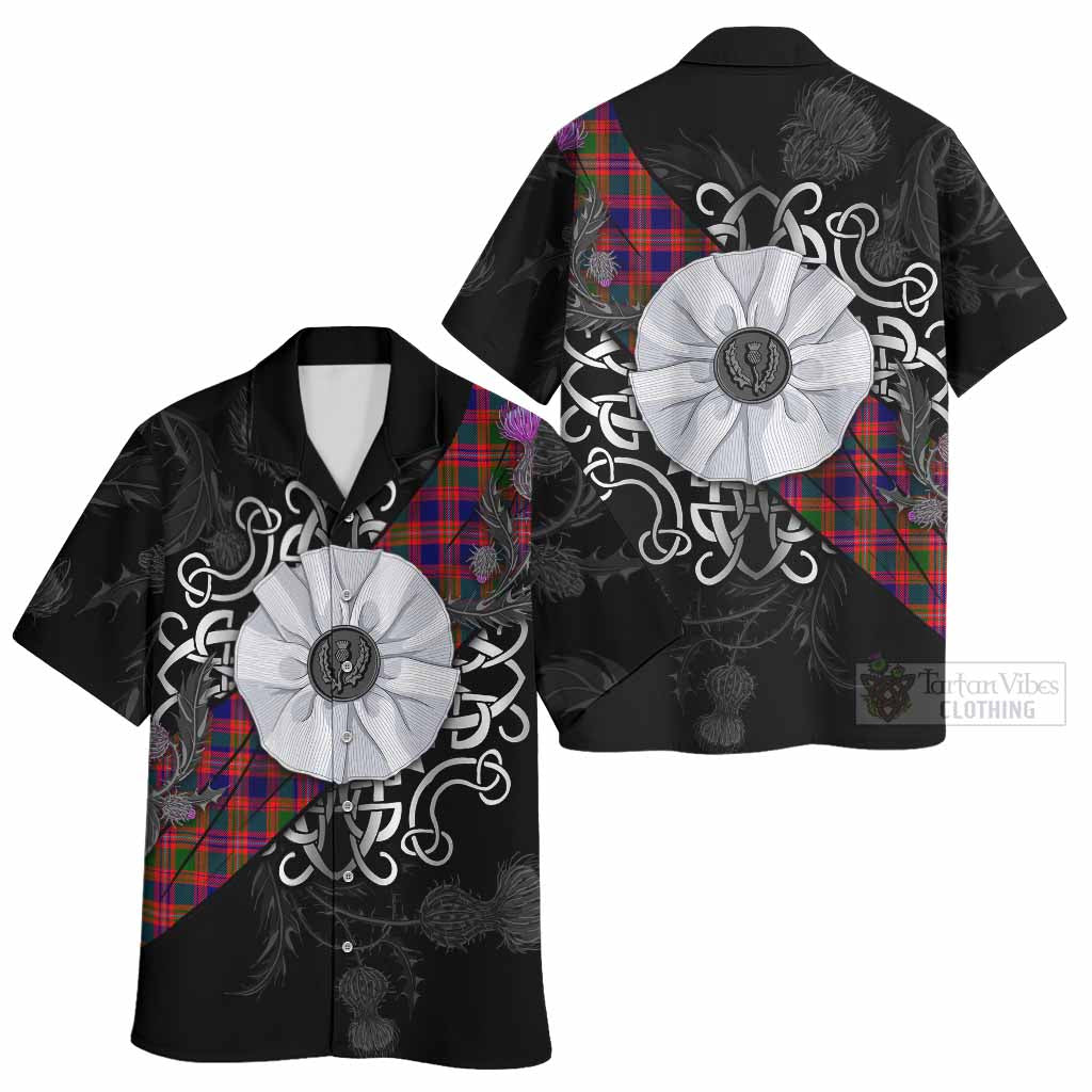 Wright Tartan Hawaiian Shirt Jacobite White Rose - Tartan Vibes Clothing