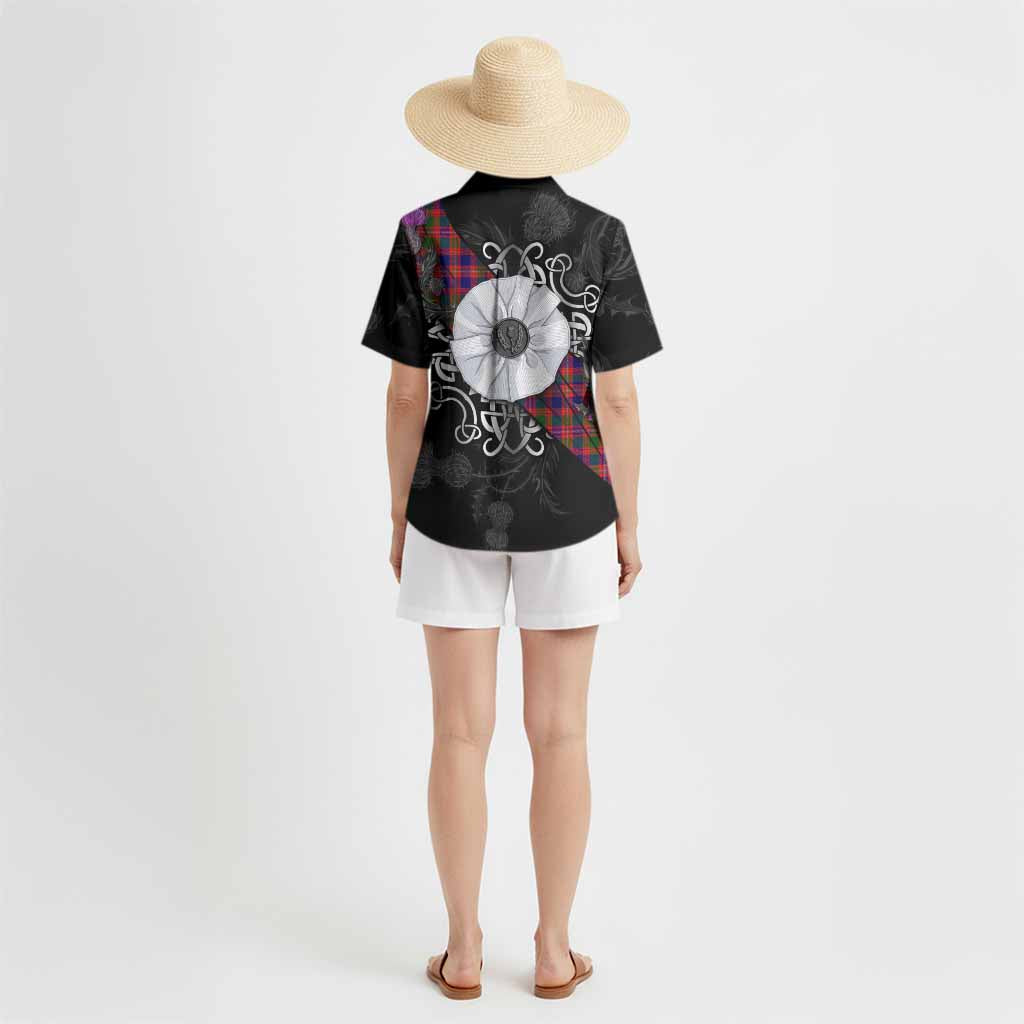 Wright Tartan Hawaiian Shirt Jacobite White Rose - Tartan Vibes Clothing