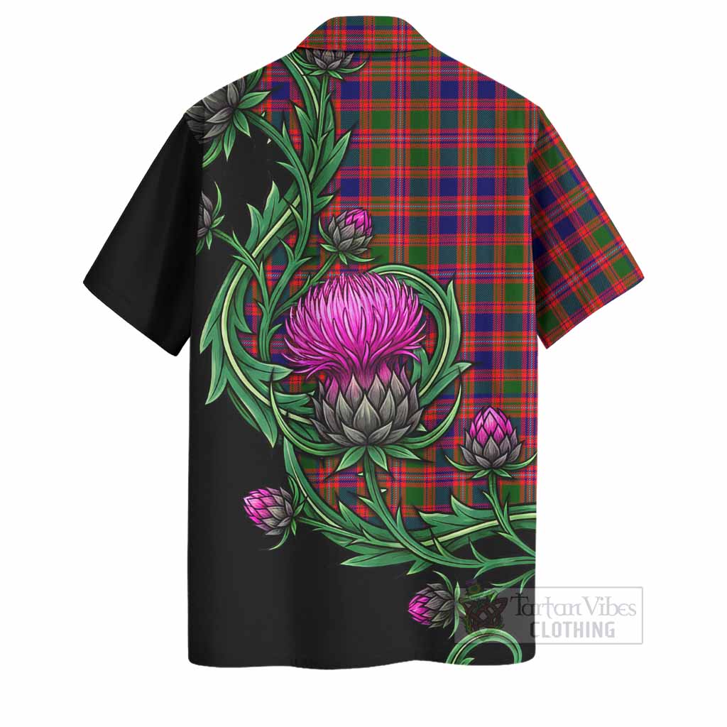 Wright Tartan Hawaiian Shirt Resilient Scottish Thistle - Tartan Vibes Clothing