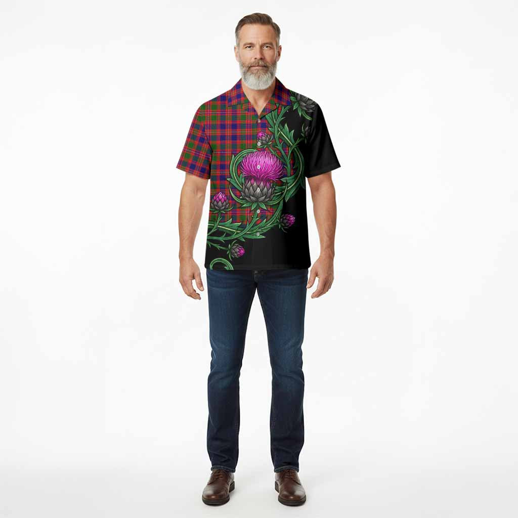 Wright Tartan Hawaiian Shirt Resilient Scottish Thistle - Tartan Vibes Clothing