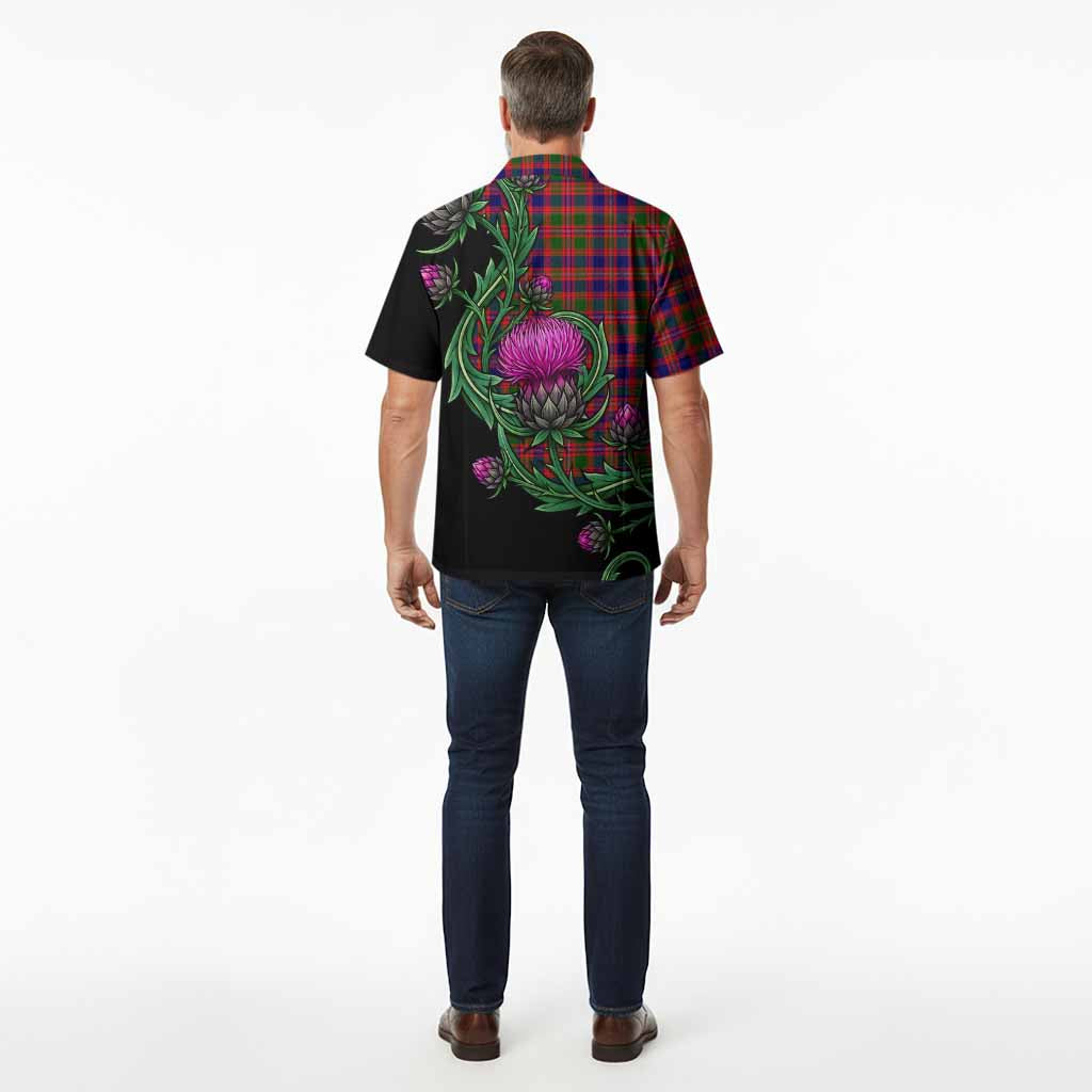 Wright Tartan Hawaiian Shirt Resilient Scottish Thistle - Tartan Vibes Clothing