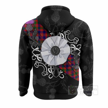 Wright Tartan Hoodie Jacobite White Rose - Tartan Vibes Clothing