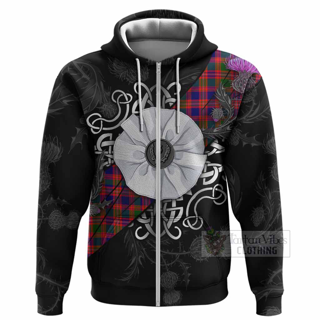 Wright Tartan Hoodie Jacobite White Rose Zip Hoodie - Tartan Vibes Clothing