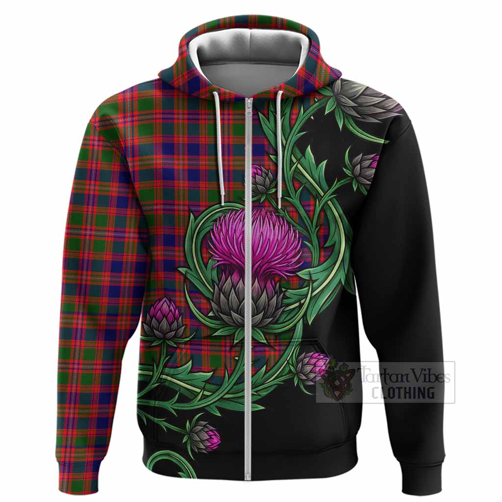 Wright Tartan Hoodie Resilient Scottish Thistle Zip Hoodie - Tartan Vibes Clothing