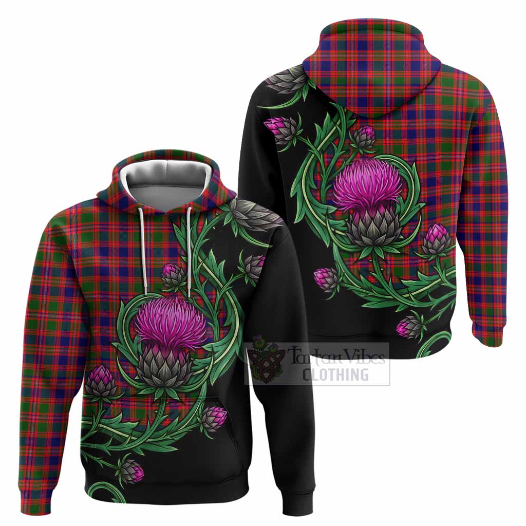 Wright Tartan Hoodie Resilient Scottish Thistle - Tartan Vibes Clothing
