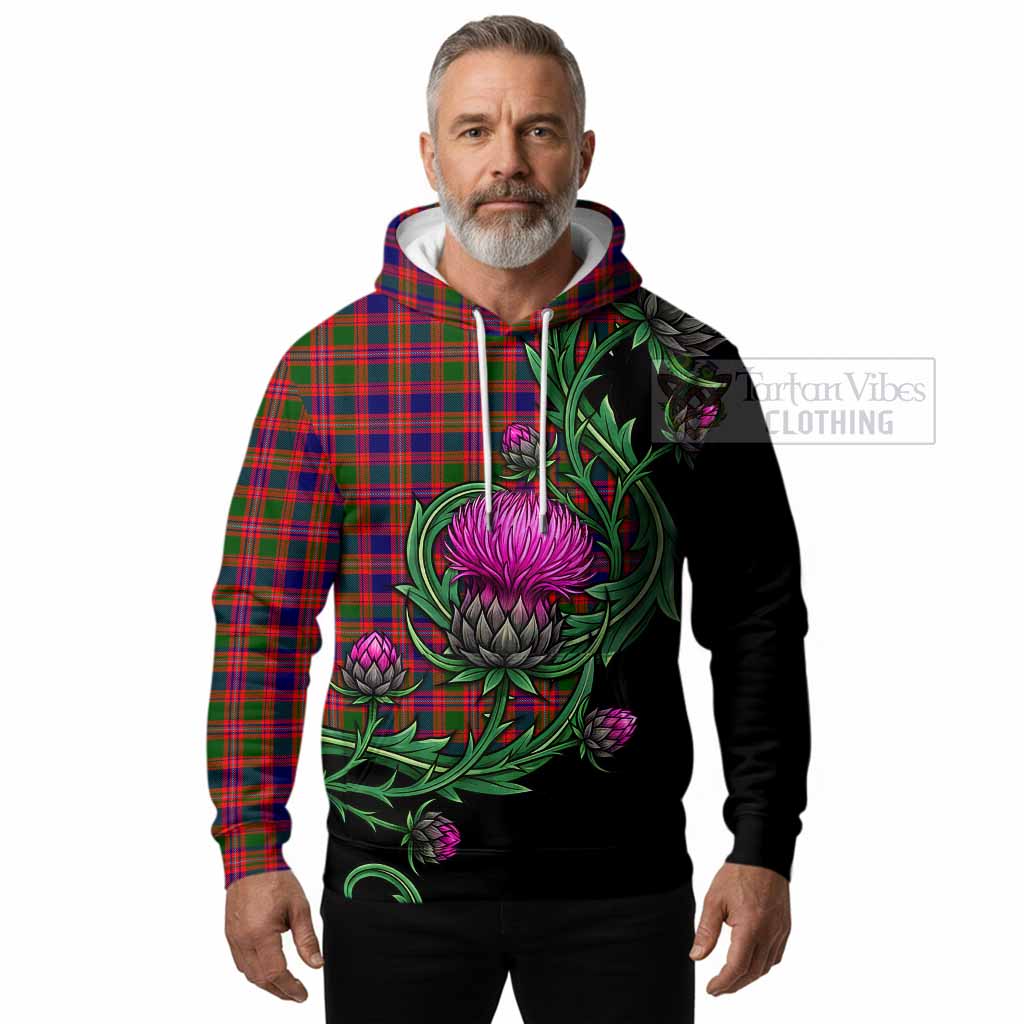 Wright Tartan Hoodie Resilient Scottish Thistle - Tartan Vibes Clothing