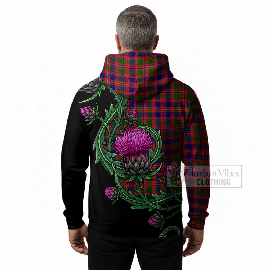 Wright Tartan Hoodie Resilient Scottish Thistle - Tartan Vibes Clothing