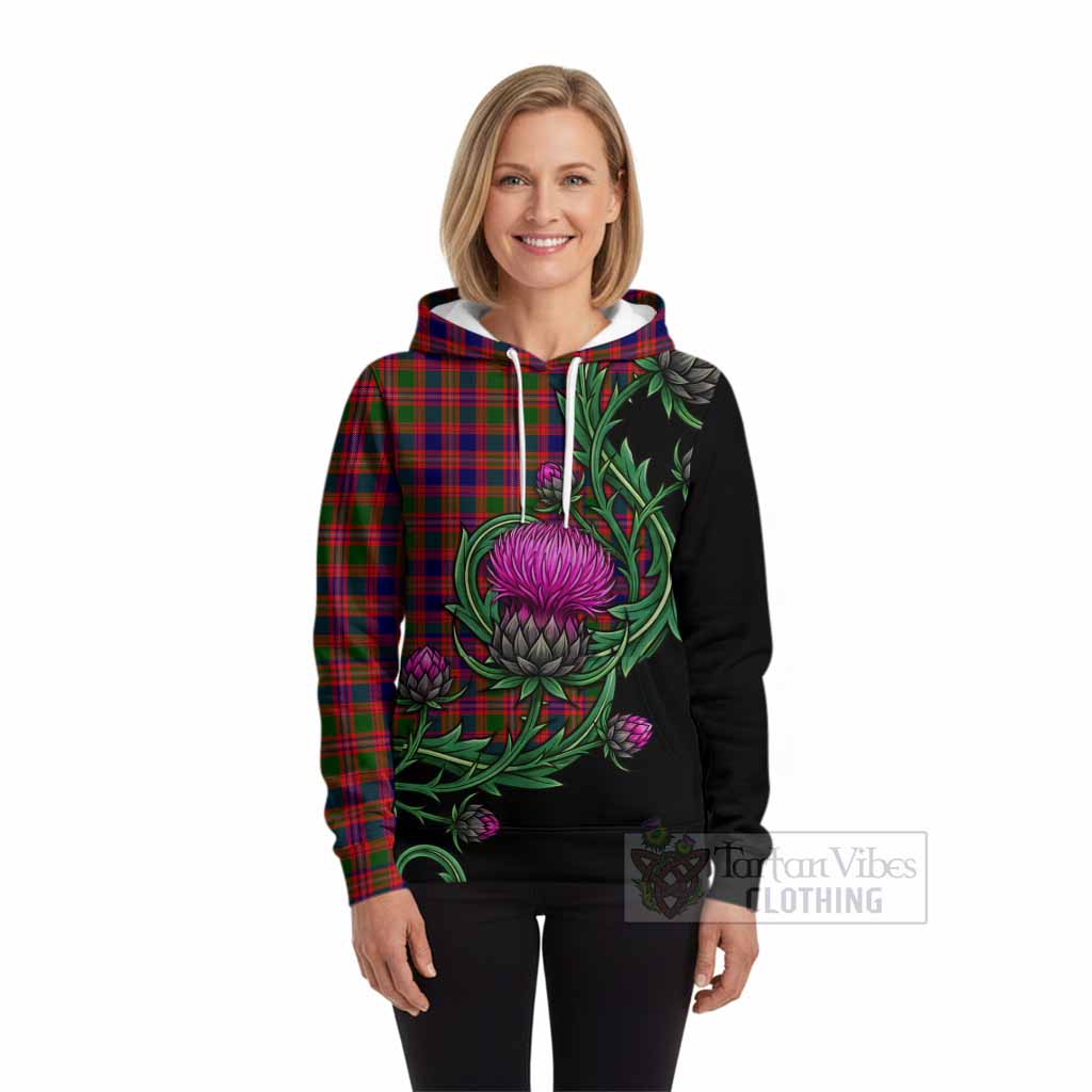 Wright Tartan Hoodie Resilient Scottish Thistle - Tartan Vibes Clothing