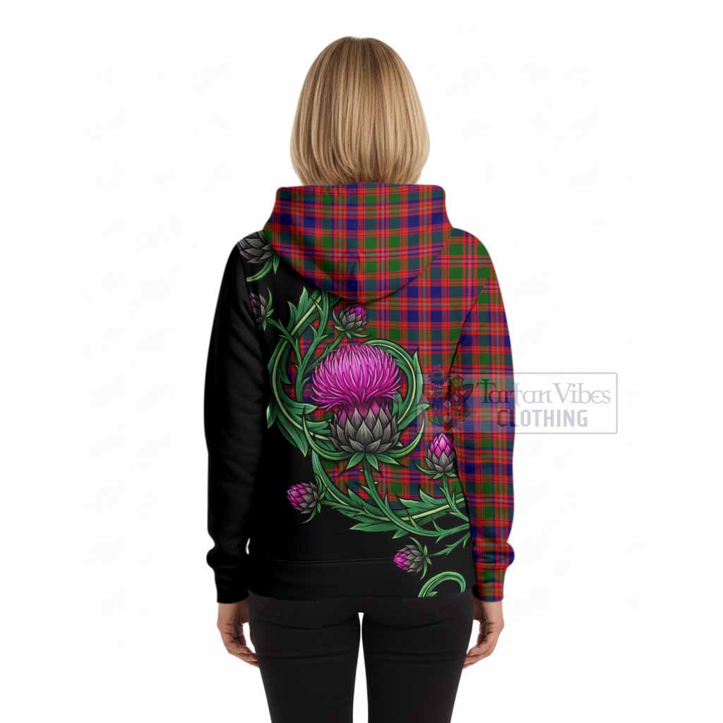 Wright Tartan Hoodie Resilient Scottish Thistle - Tartan Vibes Clothing