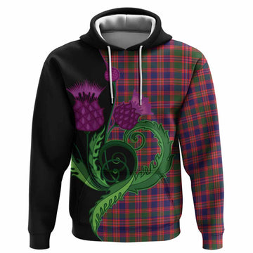 Wright Tartan Hoodie Traditional Scottish Thistle