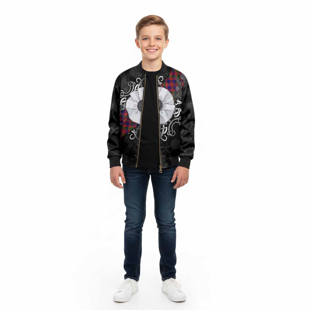 Wright Tartan Kid Bomber Jacket Jacobite White Rose - Tartan Vibes Clothing