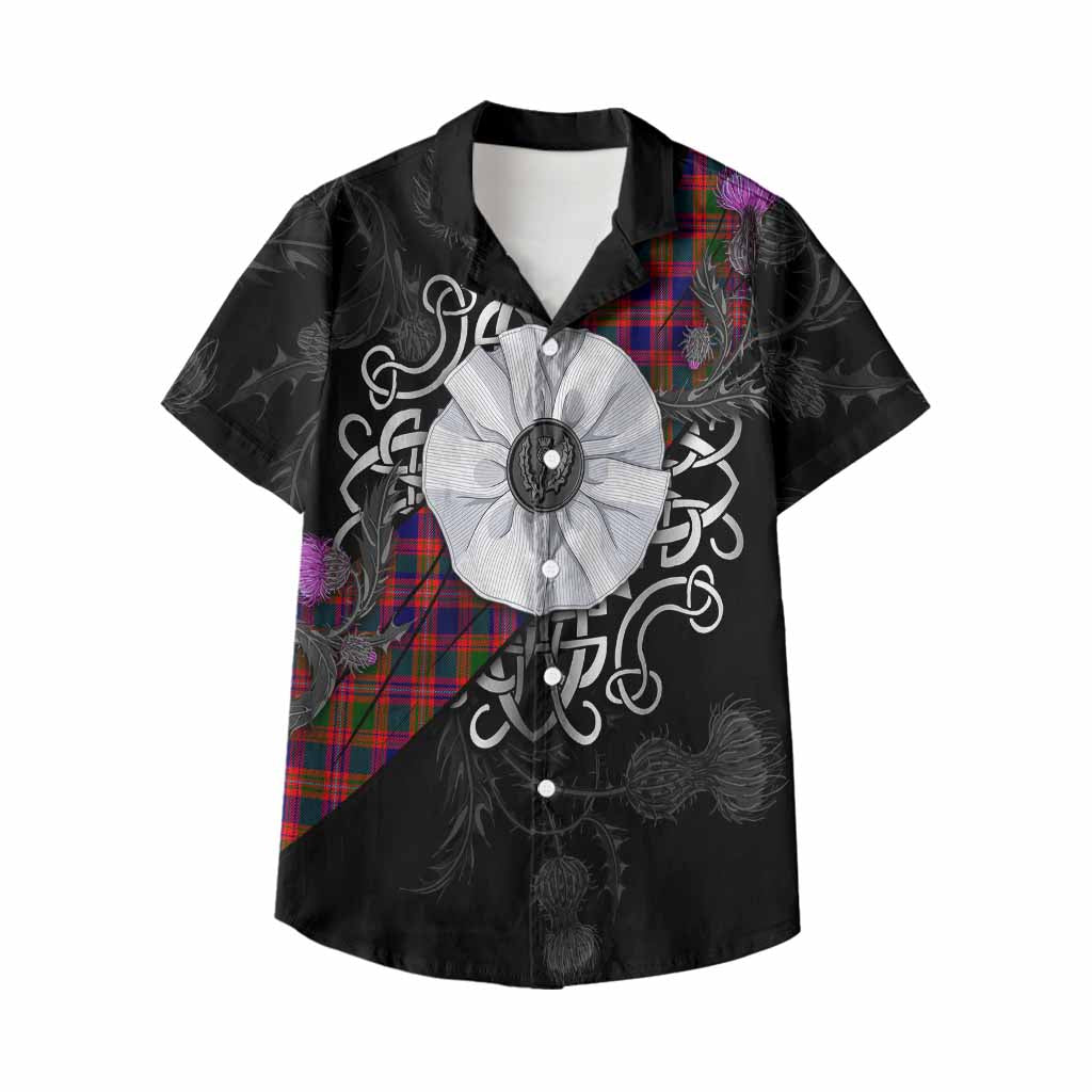 Wright Tartan Kid Hawaiian Shirt Jacobite White Rose Kid - Tartan Vibes Clothing