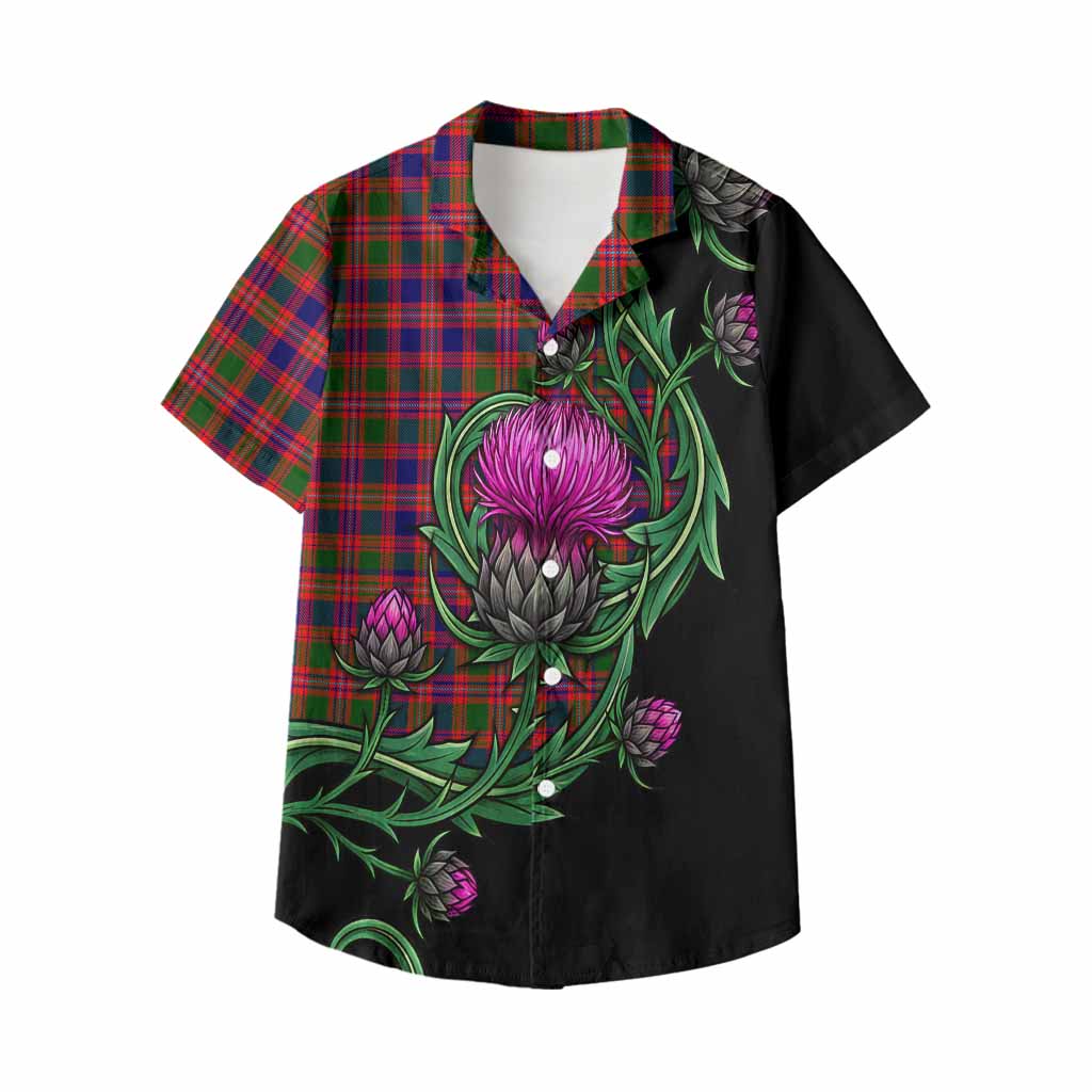 Wright Tartan Kid Hawaiian Shirt Resilient Scottish Thistle Kid - Tartan Vibes Clothing
