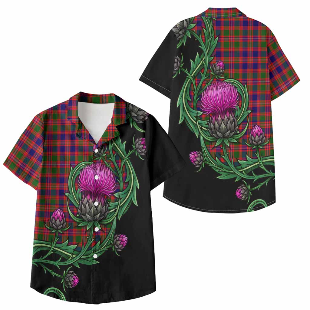 Wright Tartan Kid Hawaiian Shirt Resilient Scottish Thistle - Tartan Vibes Clothing