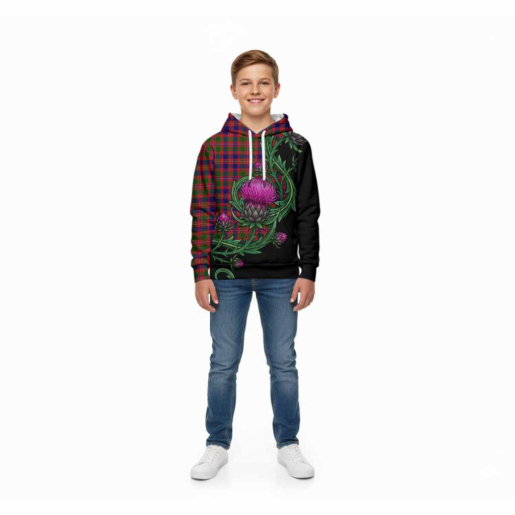 Wright Tartan Kid Hoodie Resilient Scottish Thistle Zip Hoodie - Tartan Vibes Clothing