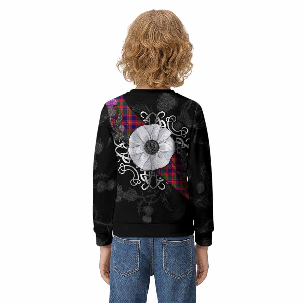 Wright Tartan Kid Knitted Sweatshirt Jacobite White Rose - Tartan Vibes Clothing