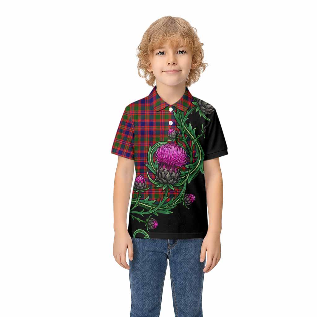 Wright Tartan Kid Polo Shirt Resilient Scottish Thistle Kid - Tartan Vibes Clothing