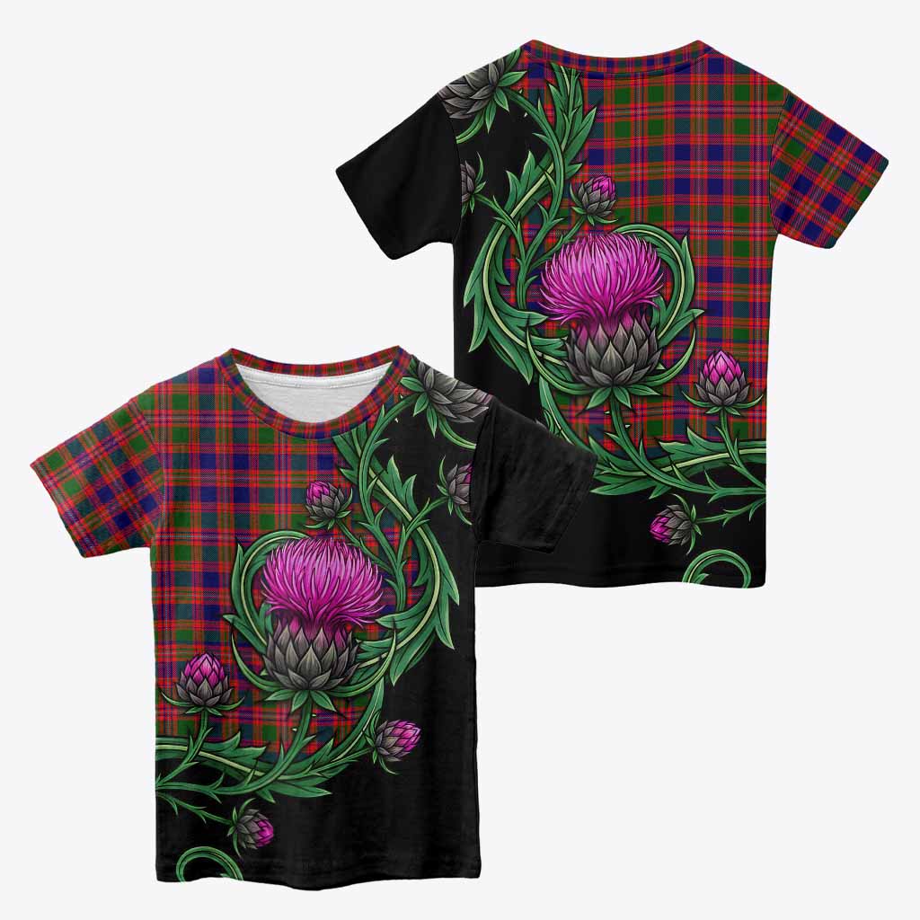Wright Tartan Kid T-shirt Resilient Scottish Thistle - Tartan Vibes Clothing