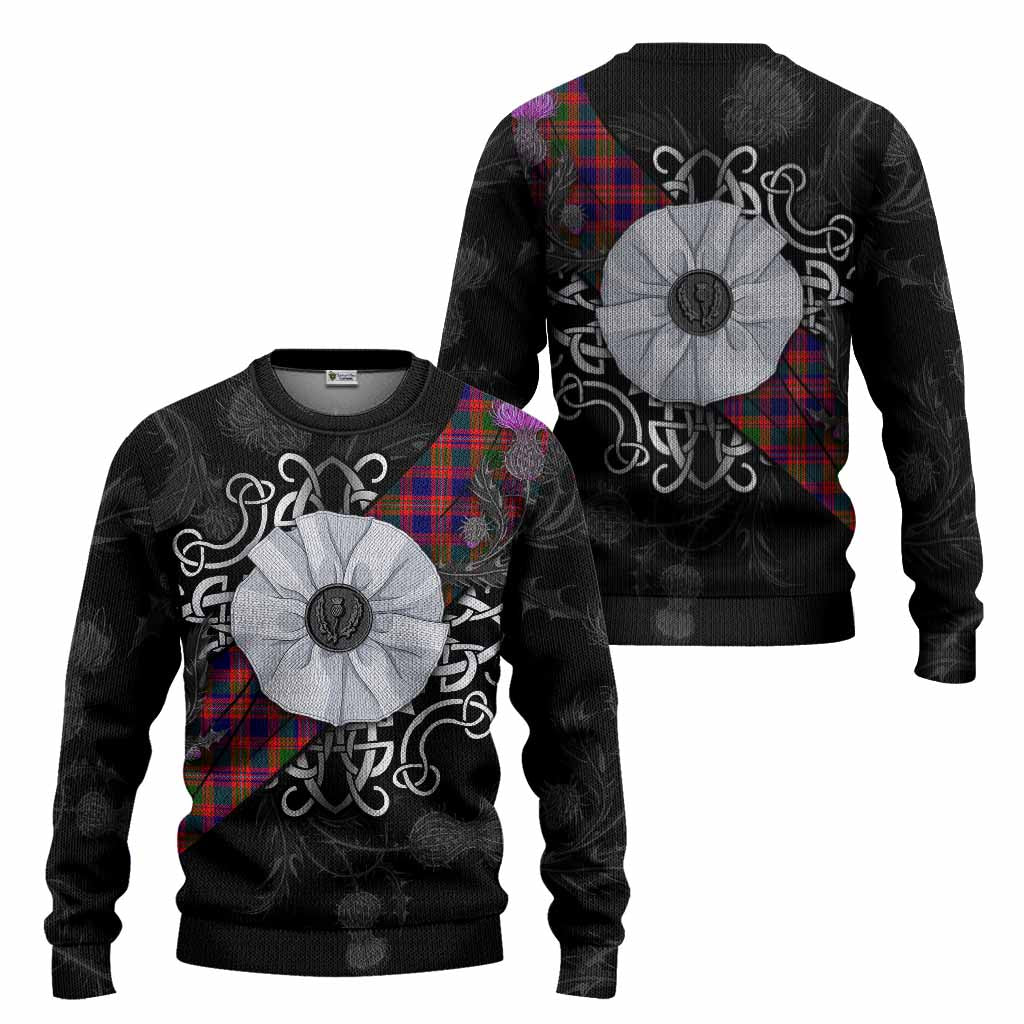 Wright Tartan Knitted Sweater Jacobite White Rose - Tartan Vibes Clothing
