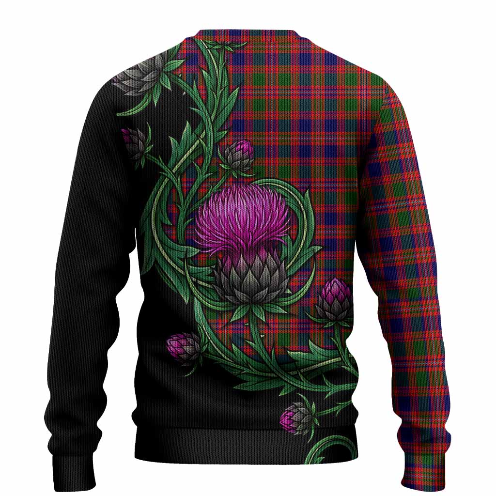 Wright Tartan Knitted Sweater Resilient Scottish Thistle - Tartan Vibes Clothing