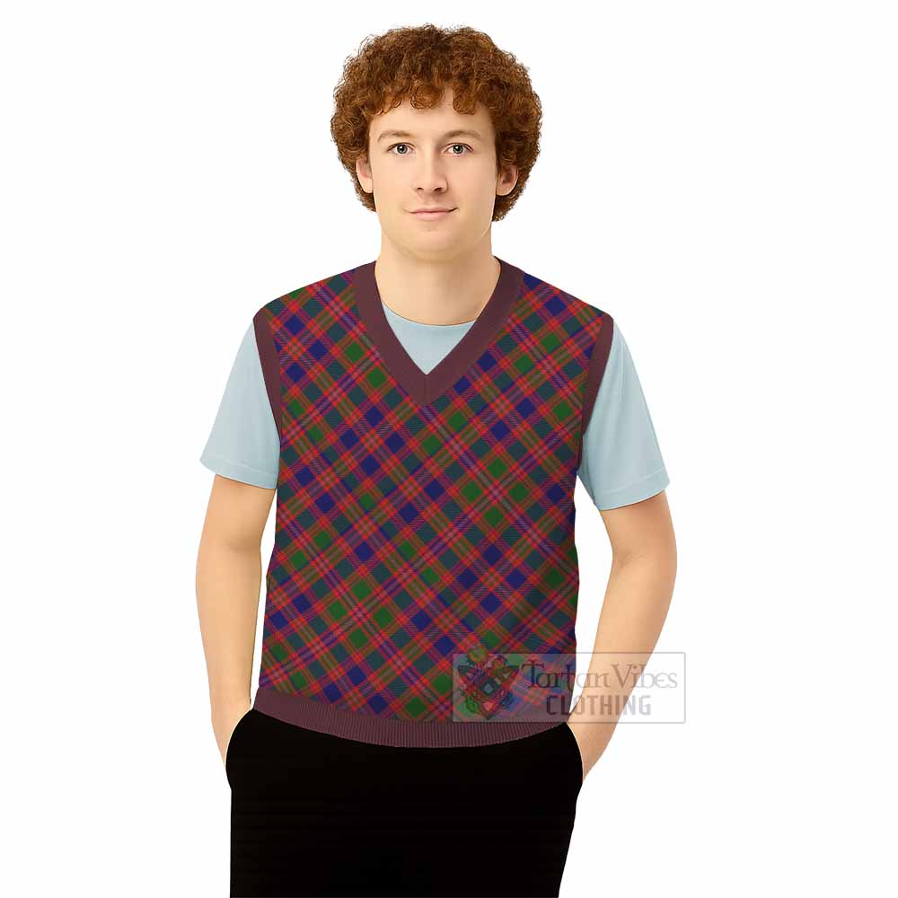 Wright Tartan  Knitted V-Neck Vest Cross Style