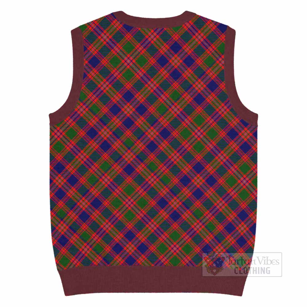 Wright Tartan  Knitted V-Neck Vest Cross Style