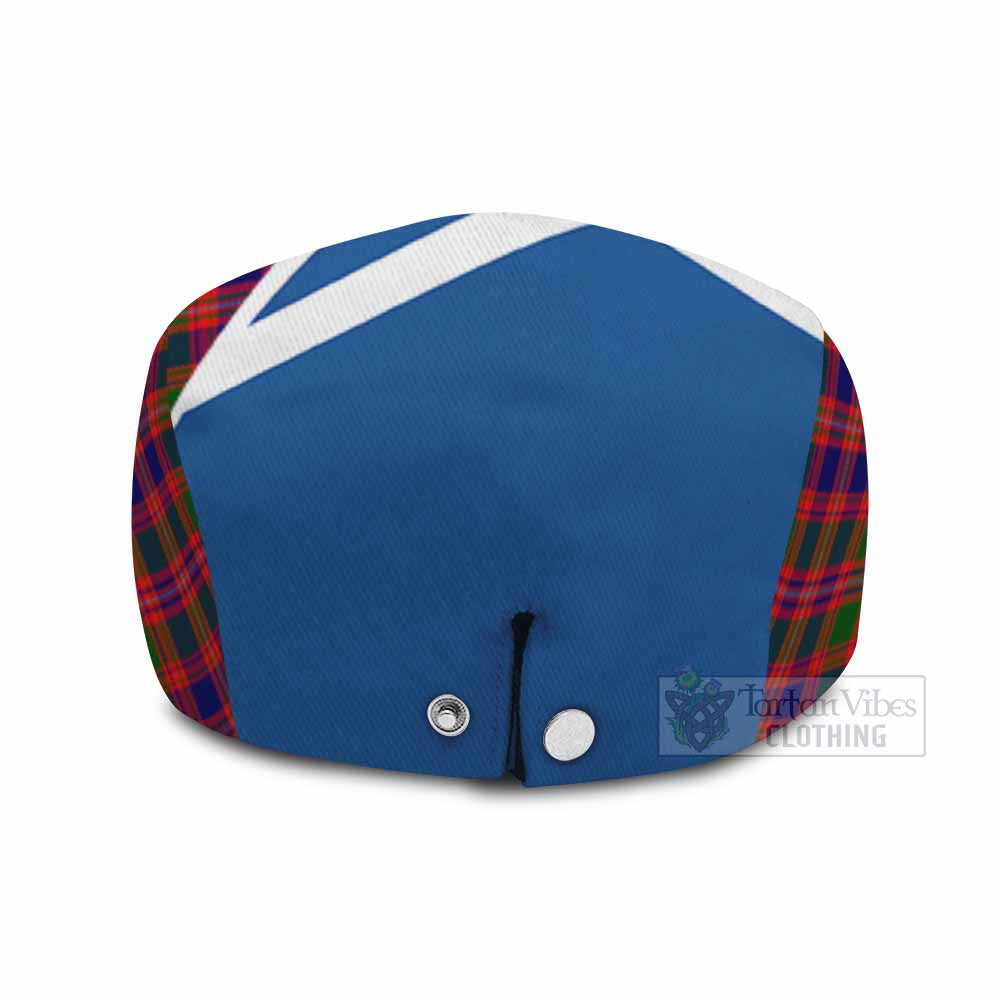 Wright Tartan Lion Rampant Flat Cap, Jeff Cap Classic Scottish Style - Tartan Vibes Clothing