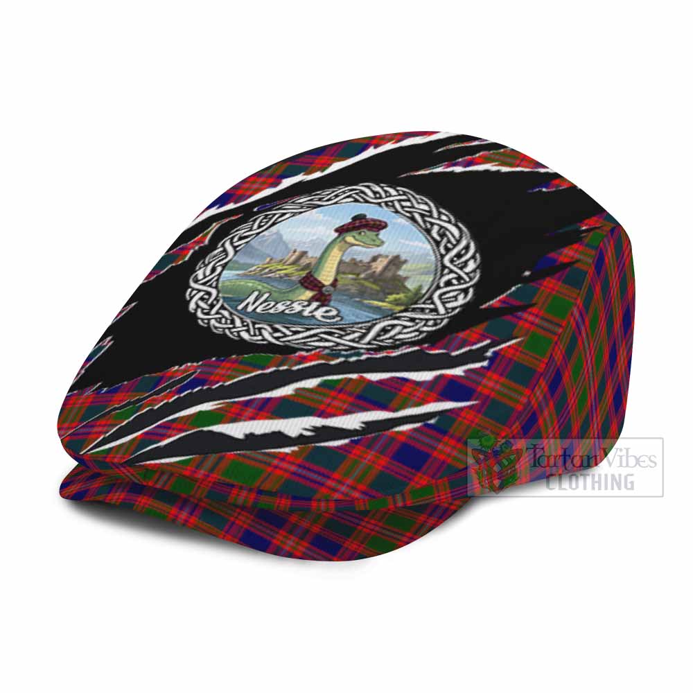 Wright Tartan Loch Ness Monster Flat Cap, Jeff Cap Celtic Knot Nessie Art - Tartan Vibes Clothing